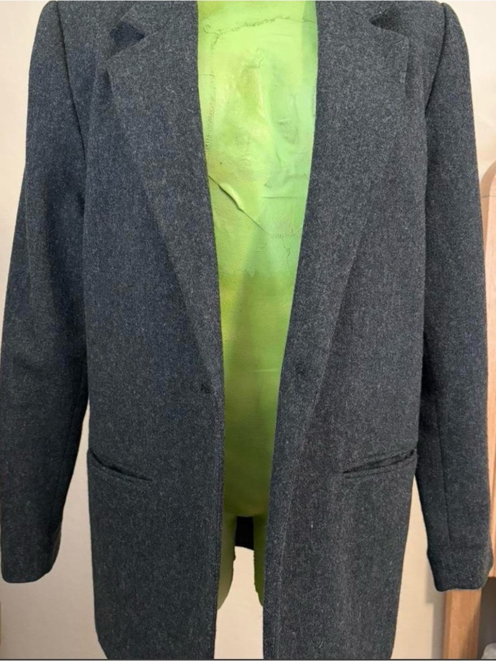 Charcoal Gray Wool Blazer